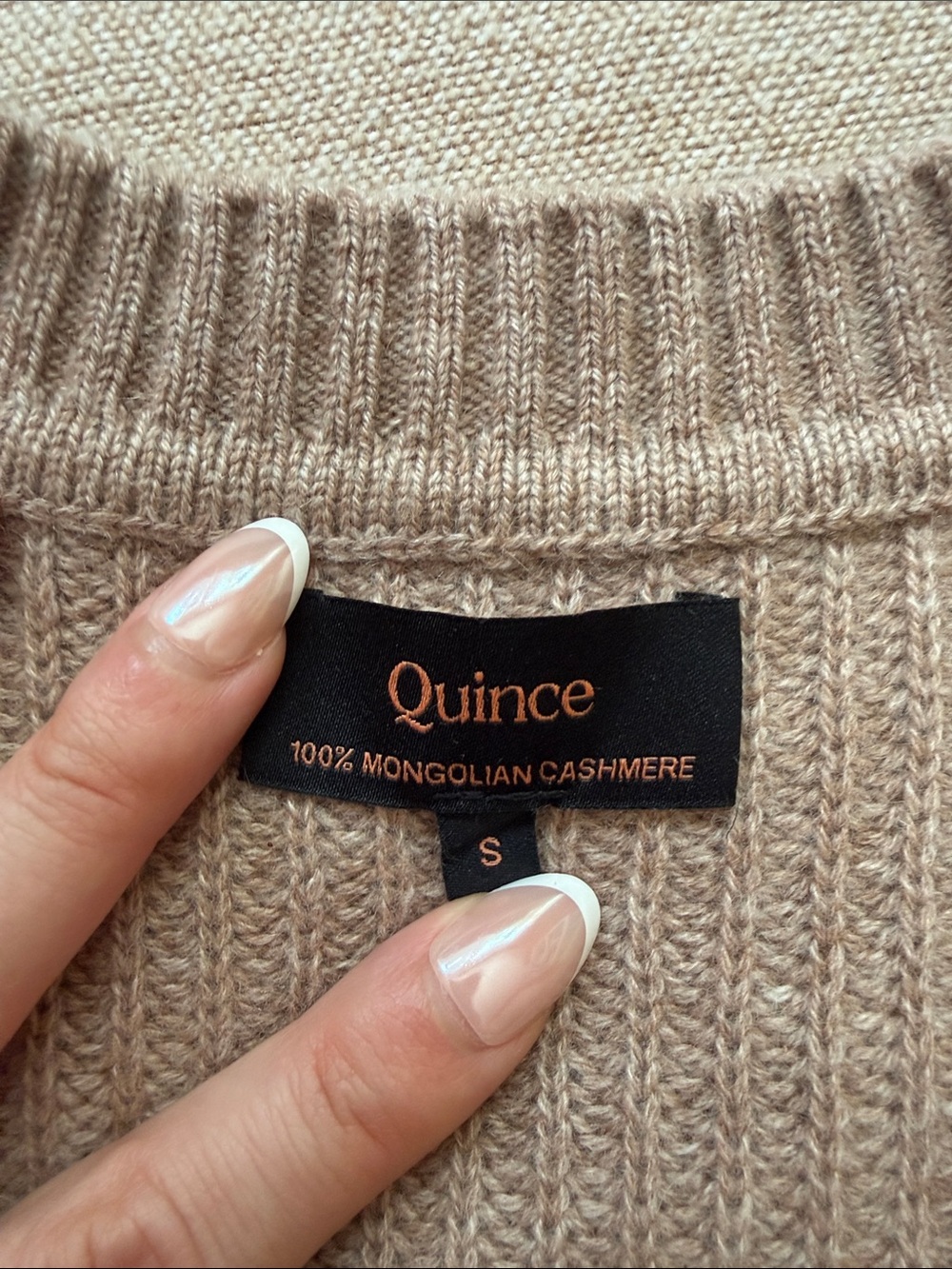 Quince Mongolian Cashmere Fisherman’s Vest in Oatmeal - Picture 2 of 5